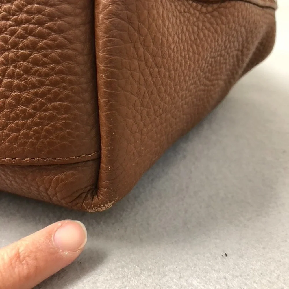 Rebecca Minkoff Darren Signature Carryall Hobo Bag Large Brown Pebbled Leather
